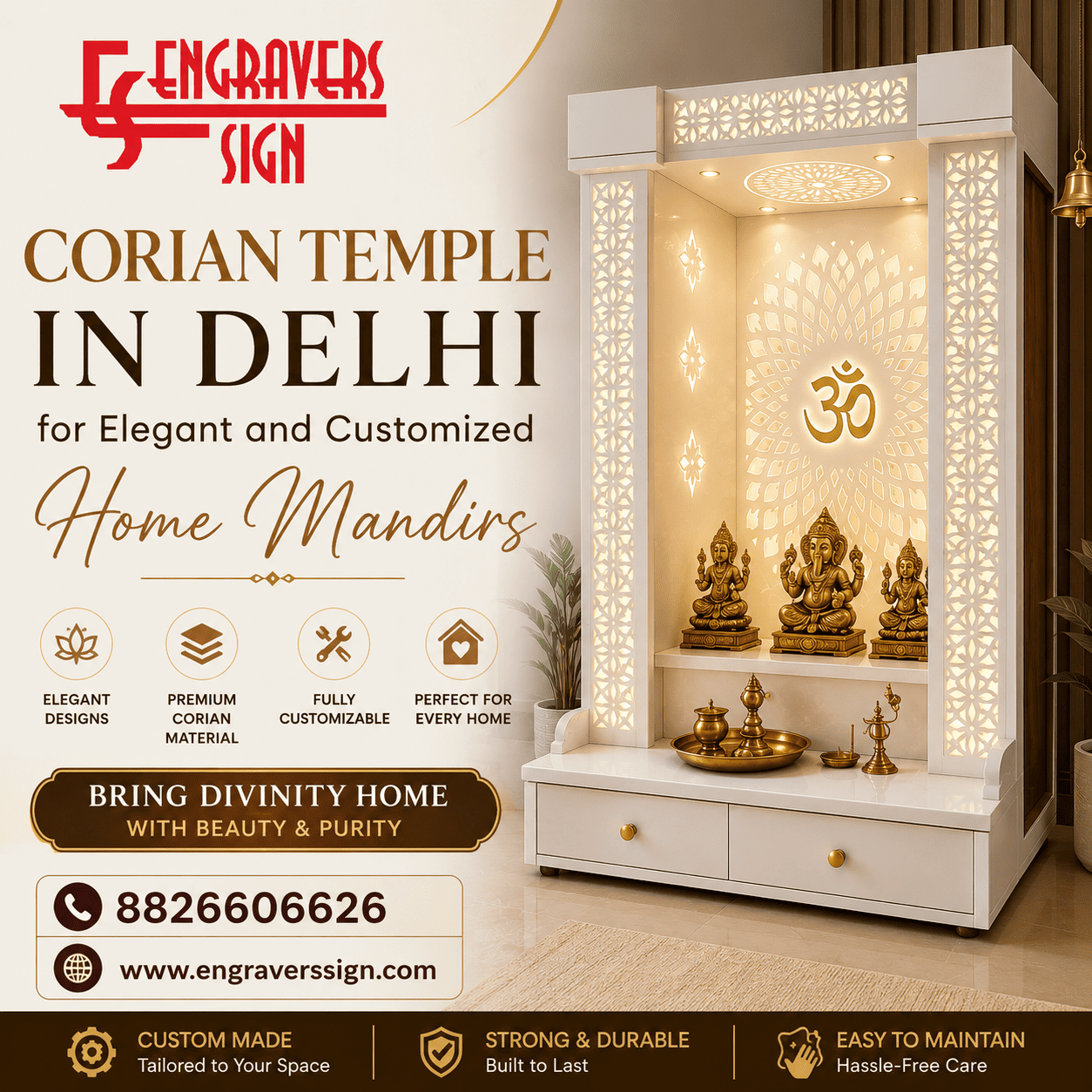 Corian-Temple-in-Delhi-for-Elegant-and-Customized-Home-Mandirs